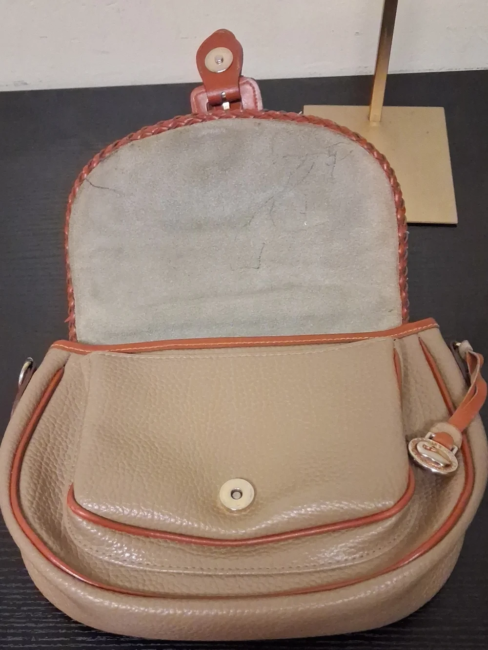 Dooney & Bourke Classic Two-Tone Leather Satchel Bag -